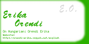 erika orendi business card